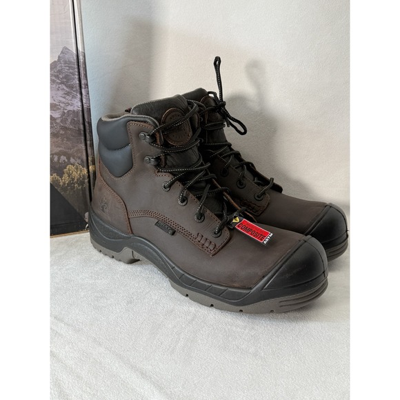 Rocky WorkSmart Composite Toe Waterproof Work Boots RKK0310 Brown size 12M - Picture 2 of 6